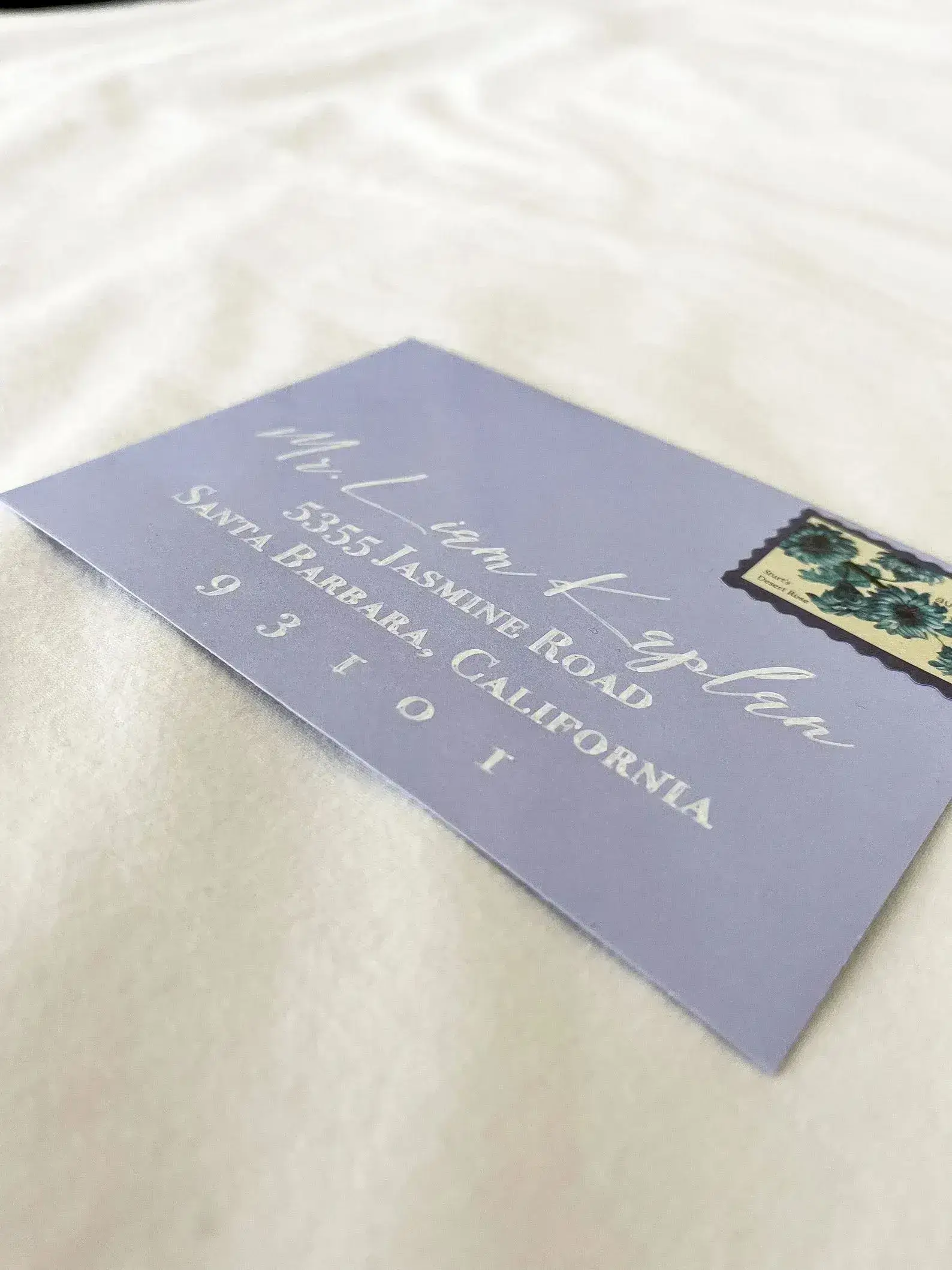 Wedding envelope with calligraphy addressing