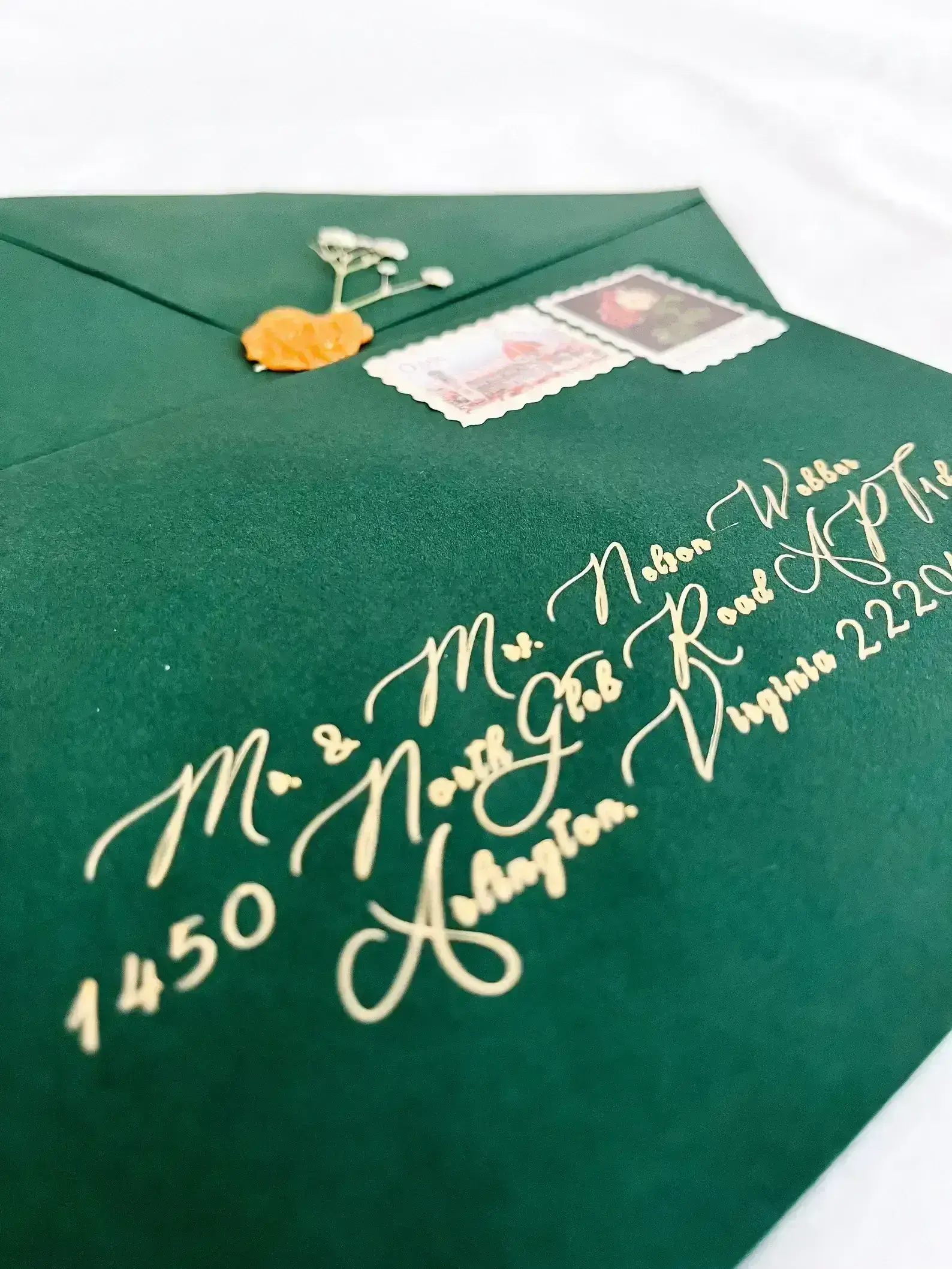 Classic Elegance wedding envelope calligraphy